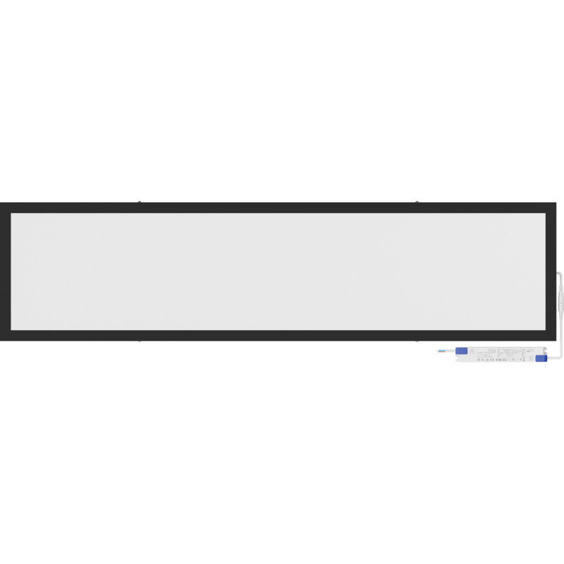 Mexen Brill-S LED Ceiling Panel Surface Mounted 120 x 30 cm, 36W, Neutral - 4000K, 3960 lm, Black - L207-120-030-3640-70