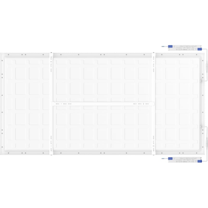 Mexen Brill-S LED Surface-Mounted Ceiling Panel 120 x 60 cm, 60W, Neutral - 4000K, 7200 lm, White - L207-120-060-6040-20
