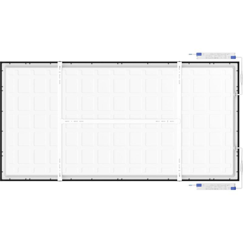Mexen Brill-S LED Ceiling Panel Surface Mounted 120 x 60 cm, 60W, Neutral - 4000K, 6600 lm, Black - L207-120-060-6040-70