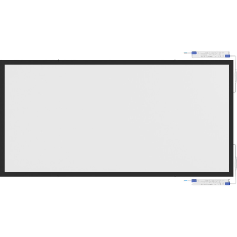 Mexen Brill-S LED Ceiling Panel Surface Mounted 120 x 60 cm, 60W, Neutral - 4000K, 6600 lm, Black - L207-120-060-6040-70