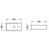 Mexen Inez countertop washbasin left 40 x 20 cm, black matte - 21484085L