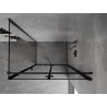 Mexen Mist-F folding shower cabin right 75 x 70 cm, black frame, black - 8A6T-075-070-70-70-P