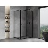 Mexen Mist-F folding shower cabin right 75 x 70 cm, black frame, black - 8A6T-075-070-70-70-P
