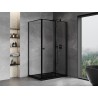 Mexen Mist-F folding shower cabin right 75 x 70 cm, black frame, black - 8A6T-075-070-70-70-P
