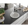 Mexen Diego single-bowl granite kitchen sink with Rita kitchen tap, white - 6512-20-670300-20