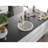 Mexen Diego 1-Bowl Granite Kitchen Sink with Rita Kitchen Tap, White - 6512-20-670300-50