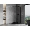 Mexen Mist-F folding shower enclosure right 80 x 80 cm, black frame, black - 8A6T-080-080-70-70-P