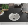Mexen Diego 1-bowl granite sink with Rita kitchen faucet, white - 6512-20-670300-70
