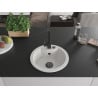 Mexen Diego single-bowl granite sink with Rita kitchen tap, white - 6512-20-670300-70