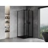 Mexen Mist-F folding shower enclosure right 100 x 100 cm, black frame, black - 8A6T-100-100-70-70-P
