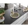 Mexen Diego 1-bowl granite sink with Rita kitchen faucet, beige - 6512-69-670300-50