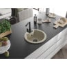 Mexen Diego single-bowl granite kitchen sink with Rita tap, beige - 6512-69-670300-70