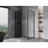 Mexen Mist-F folding shower cabin left 95 x 110 cm, black frame, black - 8A6T-095-110-70-70-L