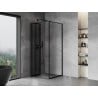 Mexen Mist-F folding shower cabin left 110 x 110 cm, black frame, black - 8A6T-110-110-70-70-L
