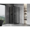 Mexen Mist-F Duo folding shower cabin 75 x 75 cm, black frame, black - 8A6-075L-075P-70-70