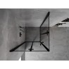 Mexen Mist-F Duo folding shower cabin 85 x 85 cm, black frame, black - 8A6-085L-085P-70-70
