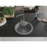 Mexen Diego single-bowl granite sink with Rita kitchen faucet, gray - 6512-71-670300-71