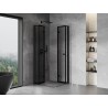 Mexen Mist-F Duo folding shower cabin 110 x 110 cm, black frame, black - 8A6-110L-110P-70-70