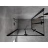 Mexen Mist-F Duo folding shower cabin left 80 x 70 cm, black frame, black - 8A6-080L-070P-70-70