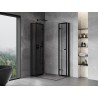 Mexen Mist-F Duo foldable shower cabin left 110 x 70 cm, black frame, black - 8A6-110L-070P-70-70
