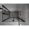 Mexen Mist-F Duo right folding shower cabin 75 x 100 cm, black frame, black - 8A6-075L-100P-70-70