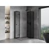 Mexen Mist-F Duo folding shower cabin right 90 x 110 cm, black frame, black - 8A6-090L-110P-70-70