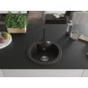 Mexen Diego 1-bowl granite sink with Rita kitchen tap, black/gold metallic - 6512-75-670300-70