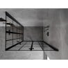 Mexen Mist-F Duo Folding Shower Cabin Right 95 x 110 cm, Black Grid, Black - 8A6-095L-110P-70-77