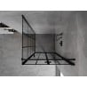 Mexen Mist-F folding shower cabin right 100 x 100 cm, black grid, black - 8A6T-100-100-70-77-P