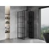 Mexen Mist-F right-folding shower cabin 110 x 110 cm, black grid, black - 8A6T-110-110-70-77-P