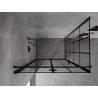 Mexen Mist-F left folding shower cabin 75 x 100 cm, black grid, black - 8A6T-075-100-70-77-L