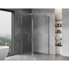 Mexen Mist pentagonal asymmetric shower cabin with pivot door 90 x 80 cm, transparent, chrome - 8A8-090-080-01-00