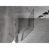 Mexen Mist asymmetric pentagonal shower cabin with hinged doors 90 x 100 cm, transparent, chrome - 8A8-090-100-01-00