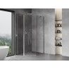 Mexen Mist asymmetric pentagonal shower cabin with hinged doors 90 x 100 cm, transparent, chrome - 8A8-090-100-01-00