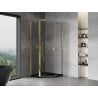 Mexen Mist Pentagonal Shower Enclosure with Swing Door 80 x 80 cm, Transparent, Gold - 8A8-080-080-50-00