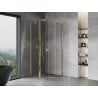 Mexen Mist Pentagonal Shower Enclosure with Swing Door 80 x 80 cm, Transparent, Gold - 8A8-080-080-50-00