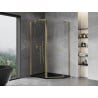 Mexen Mist asymmetrical pentagonal shower enclosure with hinged doors 90 x 80 cm, transparent, gold - 8A8-090-080-50-00