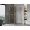 Mexen Mist asymmetrical pentagonal shower enclosure with hinged doors 90 x 80 cm, transparent, gold - 8A8-090-080-50-00
