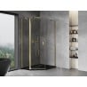 Mexen Mist asymmetrical pentagonal shower cabin 80 x 100 cm, transparent, gold - 8A8-080-100-50-00