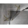Mexen Mist pentagonal shower cabin tiltable 100 x 100 cm, transparent, brushed gold - 8A8-100-100-55-00