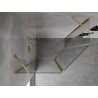 Mexen Mist asymmetrical pentagonal shower cabin 90 x 80 cm, transparent, brushed gold - 8A8-090-080-55-00