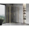 Mexen Mist asymmetrical pentagonal shower enclosure 90 x 100 cm, transparent, brushed gold - 8A8-090-100-55-00