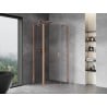 Mexen Mist pentagonal hinged shower enclosure 100 x 100 cm, transparent, brushed copper - 8A8-100-100-65-00