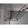 Mexen Mist asymmetrical pentagonal shower cabin with hinged door 90 x 80 cm, transparent, brushed copper - 8A8-090-080-65-00