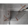 Mexen Mist asymmetric pentagonal hinged shower cabin 100 x 80 cm, transparent, brushed copper - 8A8-100-080-65-00