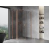 Mexen Mist asymmetrical pentagonal pivot shower enclosure 80 x 100 cm, transparent, brushed copper - 8A8-080-100-65-00