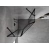 Mexen Mist pentagon shower enclosure, left hinged 90 x 90 cm, black frame, black - 8A8-090-090-70-70-L