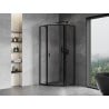 Mexen Mist five-sided shower enclosure, right-hand swing 80 x 80 cm, black frame, black - 8A8-080-080-70-70-P