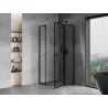 Mexen Mist five-sided shower enclosure, right-hand swing 80 x 80 cm, black frame, black - 8A8-080-080-70-70-P