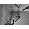Mexen Mist asymmetrical pentagonal shower enclosure hinging left 80 x 100 cm, black frame, black - 8A8-080-100-70-70-L